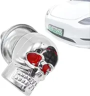 Red Eye Skull License Plate Bolts - 3D Motorcycle Number Plate Frame with Anti-Theft Screws | Bike & Car License Plate Bolts, Custom Accessories for Trucks, SUVs & Enthusiasts