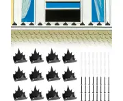 12Pcs Fence Wall Spike Metal Anti-Climb Fence Security Spike with Screw Rust-Proof Intruder Deterrent Spike Sturdy Home Safety Spike for Outdoor Fence Wall