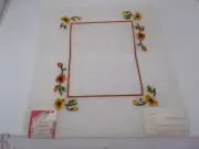 Vintage HTF Dritz Needlepoint Canvas Daisy Frame with Instructions