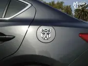 New 3D Silver Transformers Optimus Prime Decepticon Autobot Car Sticker