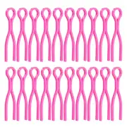 100pcs Bobbin Thread Holders Plastic Long Thread Spool Clamp, Rose Red