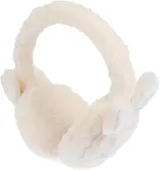 [LIFKOME] Cute Winter Ear Warmers for Kids Plush Earmuff White Letter Carrot Design