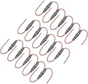 uxcell 15 Pcs 5x20mm Inline Screw Type Fuse Holder 22 Gauge AWG Red Wire for Fast Blow Glass Tube Fuse