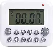 Digital Large LCD Timer Kitchen Cooking Count Down Clock 99 Minute Alarm Battery Powered for Kitchen Cooking (Gray)