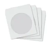50 x 120GSM WHITE CD DVD BD-R BDR Paper Sleeves envelope Clear Window Covers