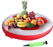 Hobngmuc Pool Drink Floats | 9 Holes Pool Float Drink Holder,Foldable Tray with Pump Large Beverage Organizer for Deck Beach Family Birthday Swimming Picnic Travel Hot Tubs Outdoor Poolside
