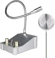 Dual-Way Window Speaker Intercom System, Counter Intercom System for Business, Anti-Interference Intercommunication Microphone and Speaker, for Bank/Office/Hospital/Ticket Booth