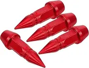 JECOMPRIS 4pcs Aluminum Alloy Valve Stem Caps Tire Valve Caps for Cars Motorcycles Bicycles Quick Installation Stylish Design Durable Protective Accessories for Your Wheels