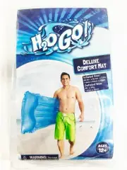 H2O GO Bestway Deluxe Comfort Mat Float Blue 64.6" x 24.8" x 7.1" NEW SEALED