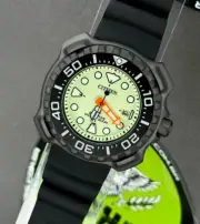 Citizen Titanium Promaster Green Dial Dive BN0227-25X Eco Drive Sports Watch