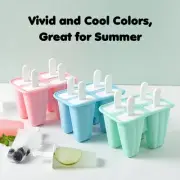 10-Piece Silicone Ice Pop Molds Reusable Ice-lolly Molds BPA Easy-releas