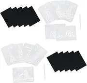 HOMSFOU 2Sets DIY Scratch Painting Paper Set Scratch Drawing Templates Scratch Paper for Adults Craft with Stencils Scratch Papers and Stylus Creative Fun