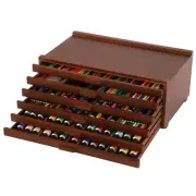 Upgraded 6-Drawer Wood Artist Supply Storage Box with Removable Dividers Pre