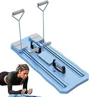 Pilates Reformer Board Set, Automatic Rebound Ab Roller Board with Elbow Support, Foldable Abdominal Board Core Trainer Ab Exercise Machine Home Workout Equipment