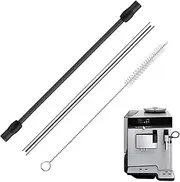 Milk Hose Tubing - 2 Milk Hose Tubing for Fully Automatic Coffee Machin | Milk Tube Suction with Cleaning Brush Applicable to 3 Mm Super-Automatic Espresso Coffee