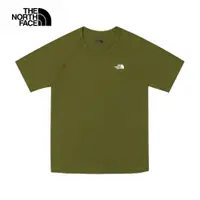 在飛比找蝦皮商城優惠-The North Face北面男款綠色吸濕排汗涼感防曬短袖