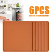 4Pcs / 6Pcs Silicone Dehydrator Mats with Raised Edge Non Stick Silicone -