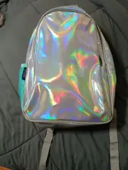 Wildkin School Bag Student Silver Bookbag Small Travel Backpack NWT Reflective