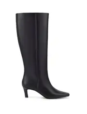 Blake Chisel Toe Long Boot - Black Leather