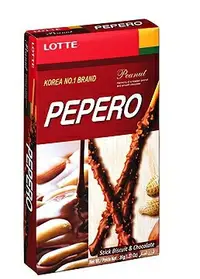在飛比找樂天市場購物網優惠-LOTTE Pepero-花生巧克力棒(36g/盒)