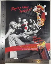 2003 Captain Morgan Spiced Rum Ad Staying Home Tonight Alcohol Booze Puerto Rico