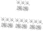 SAFIGLE 4sets Create Your Own Earrings DIY Earring Kit Posts Backs Studs Metal Jewelry Making Materials 50pcs*4