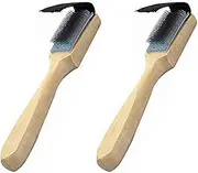 BinaryABC Dance Shoes Brush,Shoes Cleaner Brush,Suede Sole Wire Shoes Wood Cleaning Brush Cleaners 2Pcs