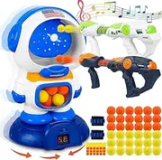 Space Robot Shooting Toys, Target Shooting Games for Kids with 2 Air Toy Guns, LCD Score Record, Sound, Electronic Target, Gifts Toys for Age 5 6 7 8 9 10+ Year Old Boys Girls