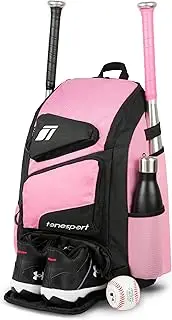 Tonesport Baseball Bag - Backpack for Baseball, Softball, Tball - Adults & Youth Bat Bag