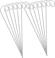 CLISPEED 20Pcs Metal Shepherd Hooks for Outdoor Garden Durable Lantern Hooks Flower Picks Weather Resistant Tall Stakes for Plant Markers Floral Arrangements and Hanging Decorations