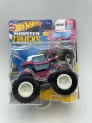 2024 Hot Wheels Monster Trucks BARBIE 65th Pink Dune Buggy & Crushed Car