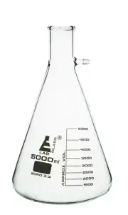 Filtering Flask, 5000Ml - Heavy Walled Borosilicate Glass & Integral Barbed Side