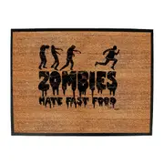 Zombies Hate Fast Food - Funny Novelty Doormat Man Cave Floor mat
