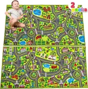 JOYIN Play Mat 80 x 150 cm for Children from 3 each 58.5 x 31.5 inches, Green