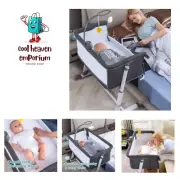 Bassinet,Bassinet for Baby,Bedside Crib,Baby Bassinets Bedside Sleeper for Ne...
