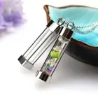 Perfume Vial Pendant Essential Oil Wishing Bottle Necklace Ashes Hair Flower