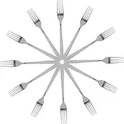 DINHEAROM 12pcs Stainless Steel Dinner Forks Set Dinner Table Forks Dishwasher Safe Steak Forks Dessert Forks for Home Restaurant and Hotel Wedding Silverware