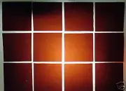 1119.30 - 12 SIENNA 1"x 1" BULLSEYE 3mm THICK GLASS FUSIBLE 90 COE