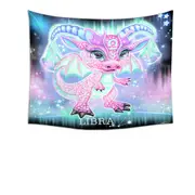 Cute Girly Libra Lil Dragon Tapestry