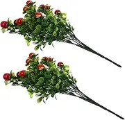 2Pcs Lifelike Fruit Branches Vivid Artificial Decor for Home Table Centerpieces for Festive Events and Photo Props and Realistic Design