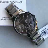 在飛比找蝦皮購物優惠-原廠EMPORIO ARMANI 亞曼尼 經典咖啡-三眼計時