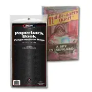 (1000) BCW Paperback Book Bags 2 Mil Poly Sleeves Acid Free Archival Safe