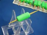 (10) 1" Cricket Floats Florescent Green