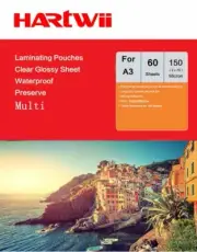 A3 Thermal Hot Laminating Pouches 303x426mm Clear Film 150 Micron 75x2 Micron H