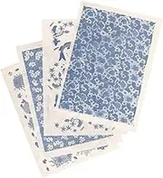 4 Sheets Pottery Underglaze Decal High Temp Transfer Paper Easy to Use Ceramic Decals for Firing