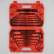32-Piece Hex Key Allen Wrench Set with Reinforced Handle, Inch/Metric SAE (7/...