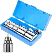 OATIPHO 1 Set Laboratory Slotted Mass Steel Weights Set for Physics Experiments Sturdy Metal Construction Hanger and Box