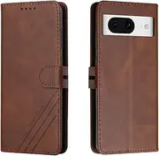 YJZSKRXFAK Case for Google Pixel 6a Flip Wallet Case, Business Stylish Casual Special Leather Credit Card Holder Slots Kickstand Phone Cover-Brown