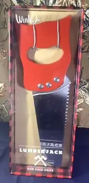 Wild Eye Designs Wink Lumberjack Saw Cake Knife NIB Tool Carpenter Birthday
