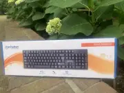 Black Manhattan Wired Computer Keyboard USB Connection Plug Play Windows